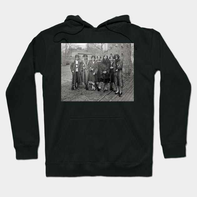 Girls With Rifles, 1925. Vintage Photo Hoodie by historyphoto